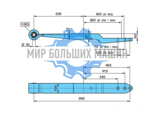 M1168000 Полурессора BPW 1 листовая 05.082.13.75.1 Marshall
